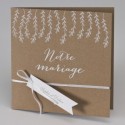 Faire-part élégant Notre Mariage - kraft