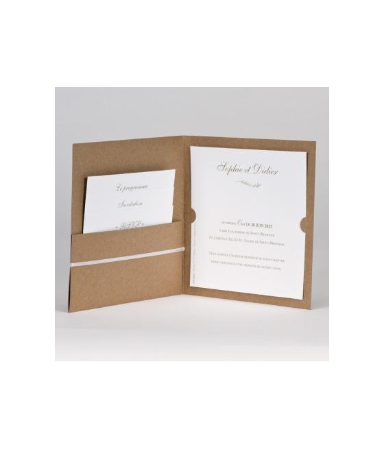 Faire-part élégant Notre Mariage - kraft