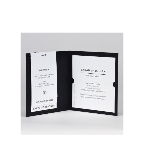 Faire-part noir OUI avec photo