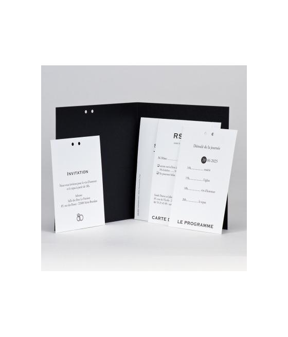 Faire-part noir OUI avec photo