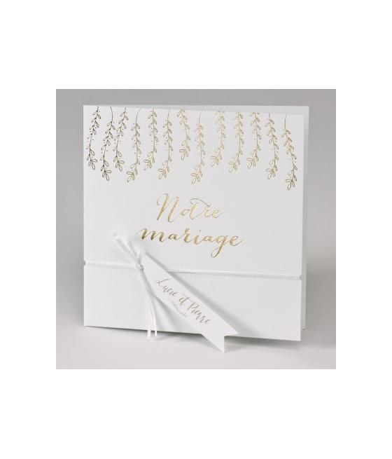 Faire-part élégant Notre Mariage - blanc