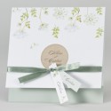 Faire-part aux fleurs vertes