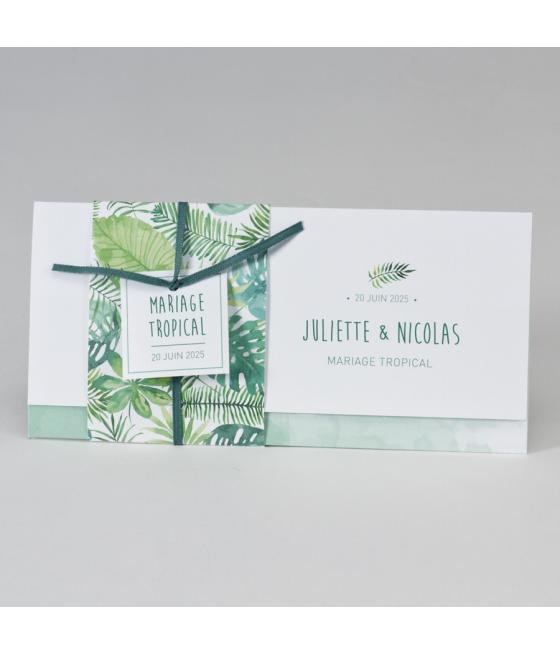 Faire-part mariage tropical