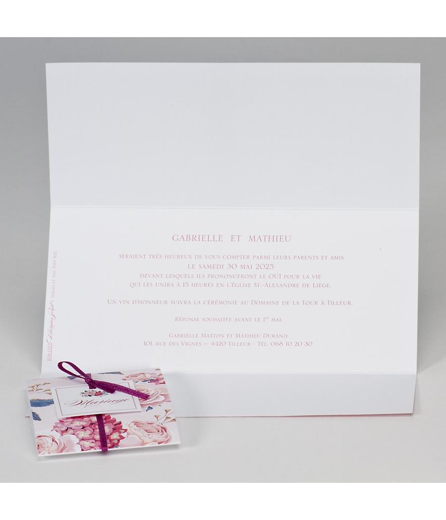 Faire-part La pochette fleurie
