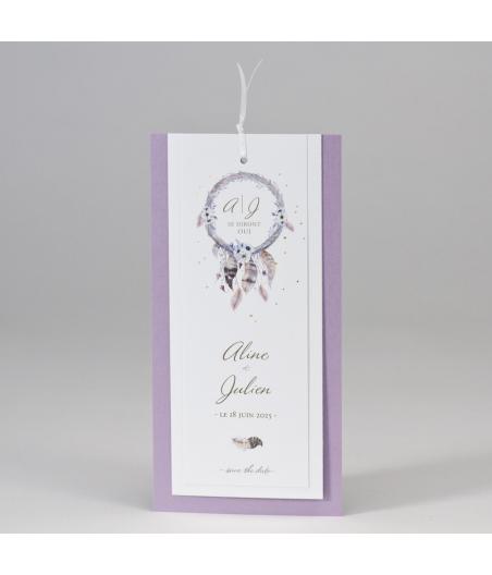 Faire-part pochette fleurie