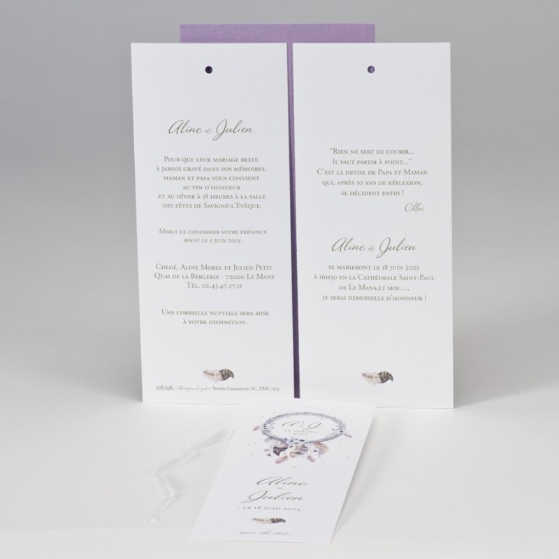 Faire-part pochette fleurie