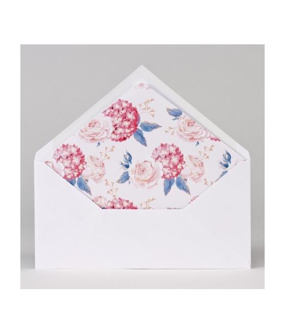 Faire-part pochette fleurie