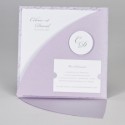 Faire-part mauve avec petites fleurs