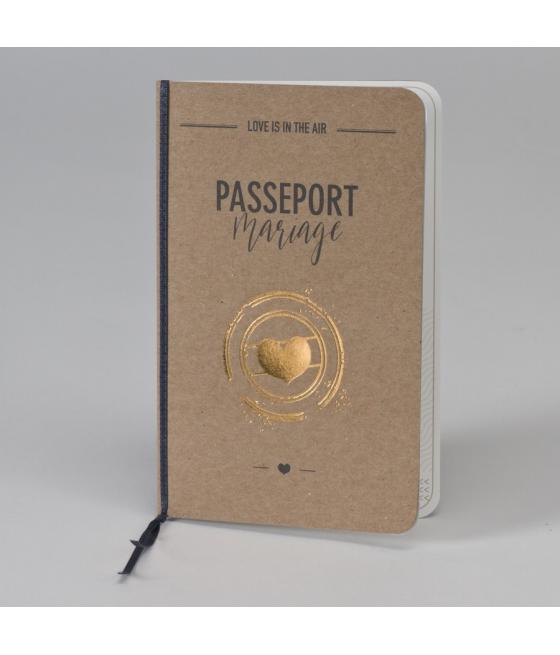 Faire-part passeport d'amour en kraft