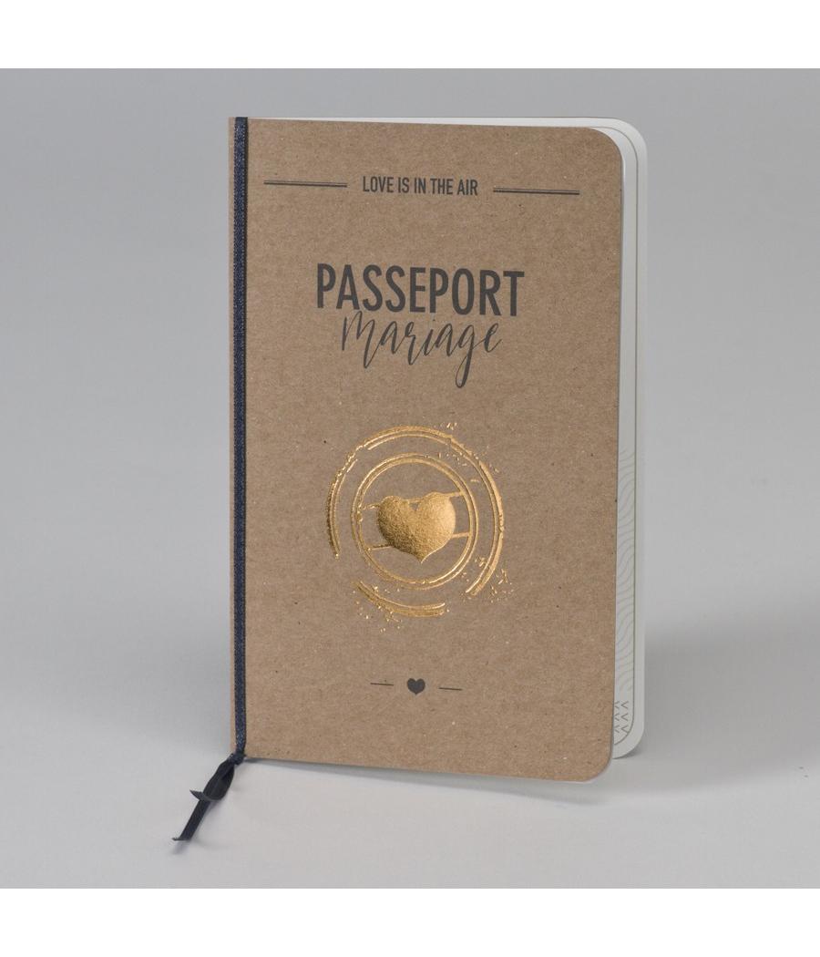Faire-part passeport d'amour en kraft