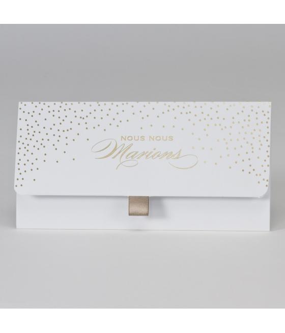 Faire-part Confettis dorés