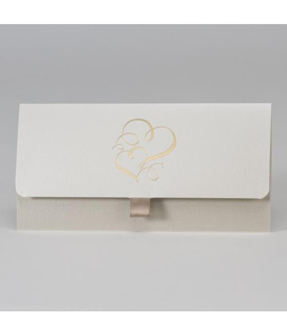 Faire-part Un jeu de cœurs