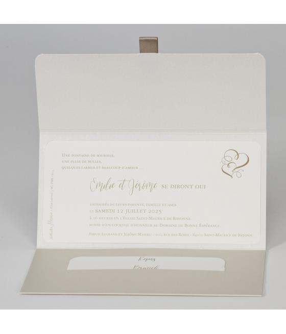 Faire-part Un jeu de cœurs