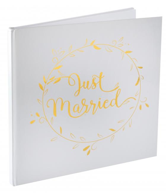 Livre d'or Just married métallisé