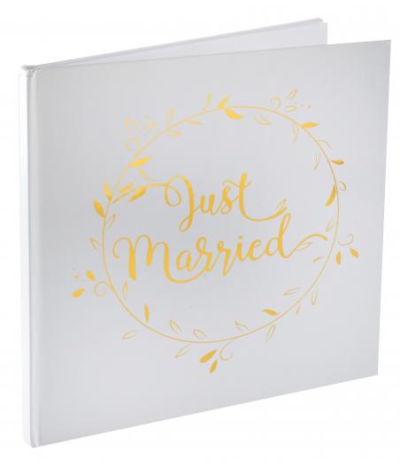 Livre d'or Just married métallisé