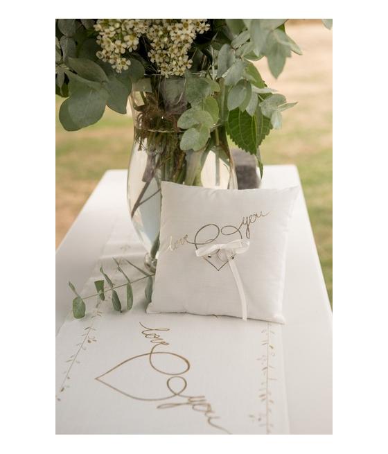 Coussin Just Married métallisé