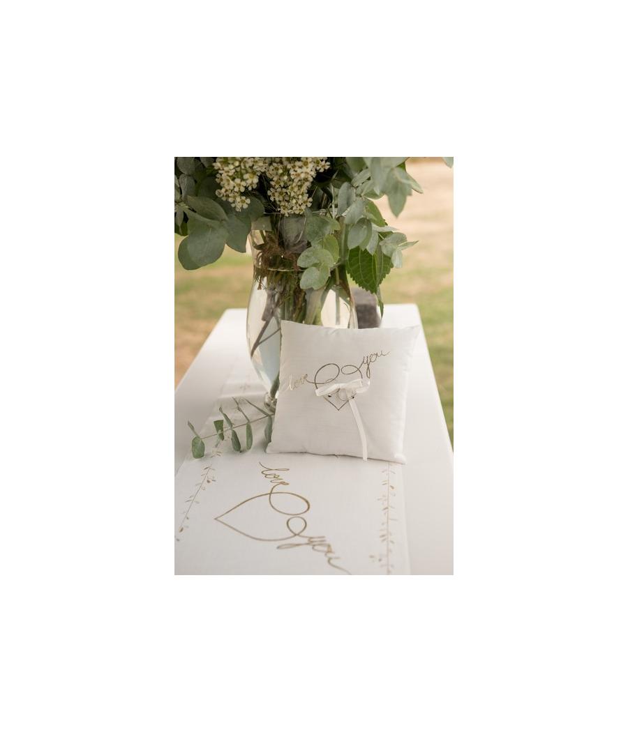 Coussin Just Married métallisé