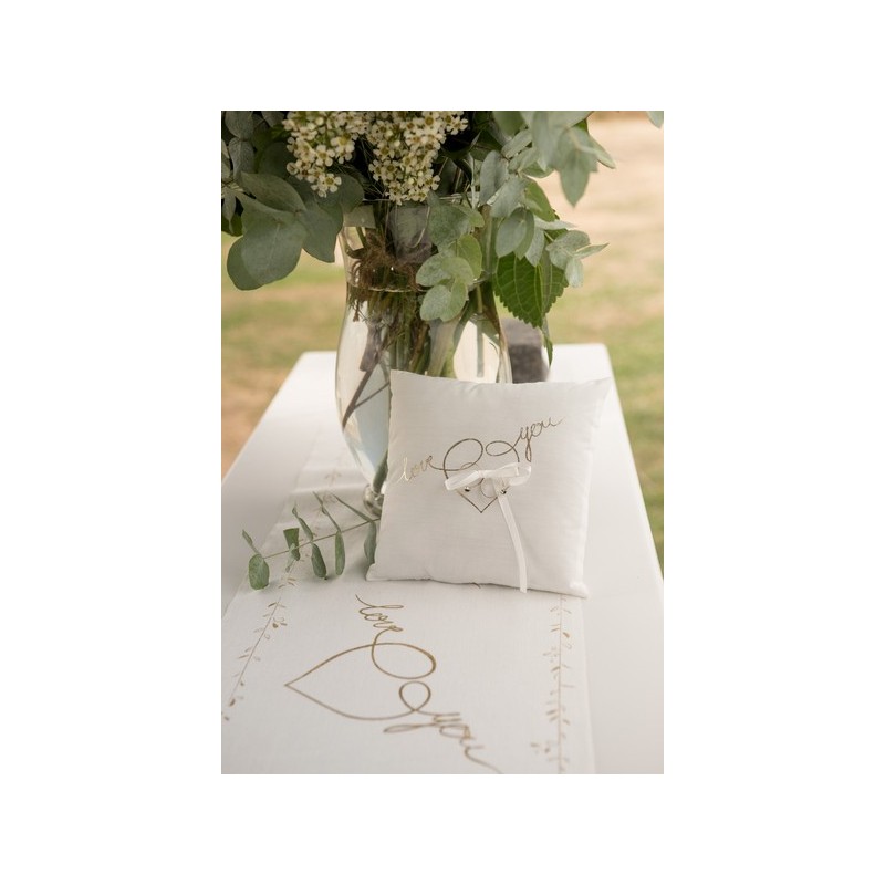 Coussin Just Married métallisé