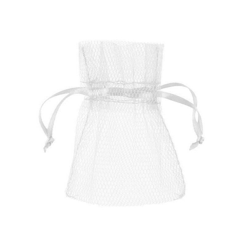Sachet tulle blanc