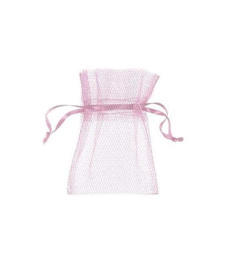 Sachet tulle rose