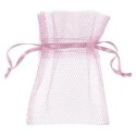 Sachet tulle rose