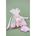 Sachet tulle rose
