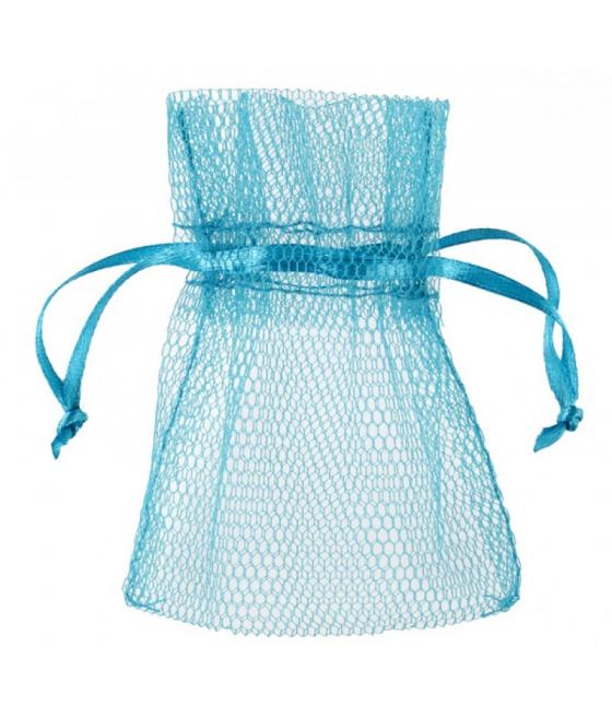 Sachet tulle turquoise
