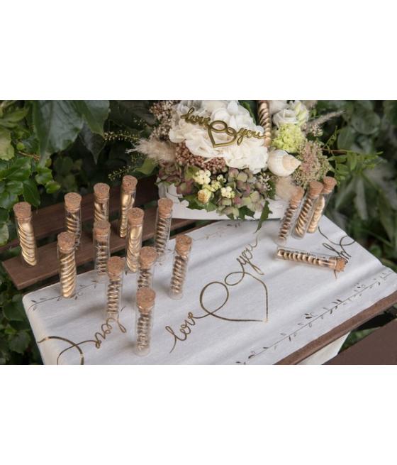 Chemin de table Just Married métallisé