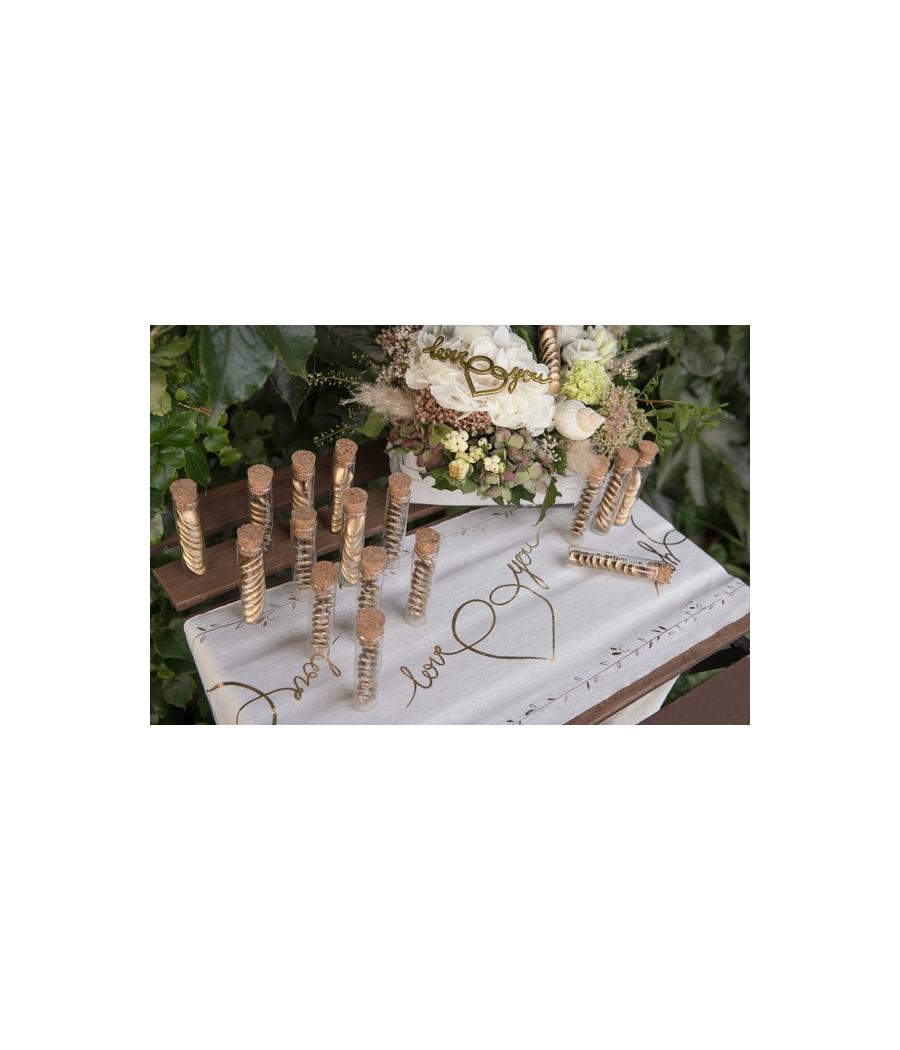 Chemin de table Just Married métallisé