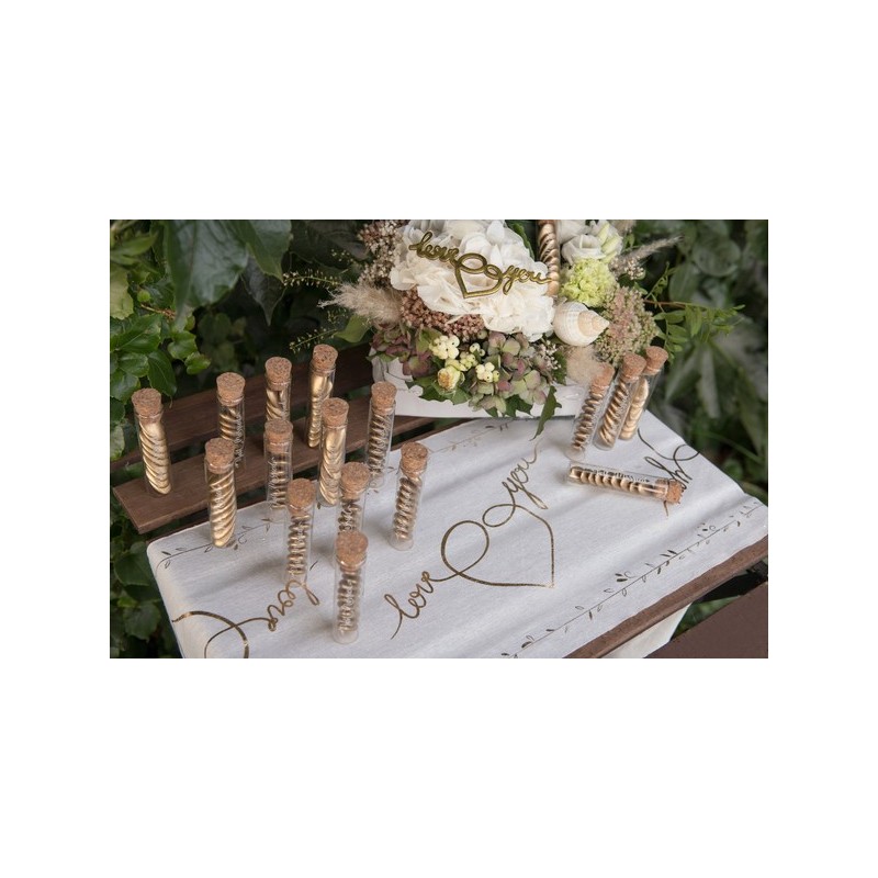 Chemin de table Just Married métallisé