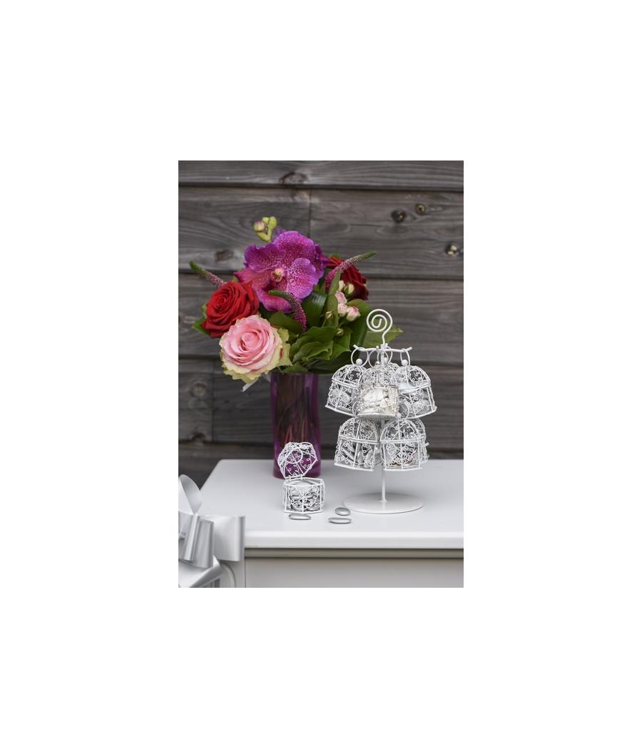 Bonbonnière cage Blanc (Sachet de 2 pièces)