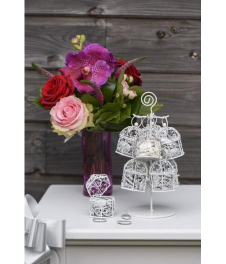 Bonbonnière cage Blanc (Sachet de 2 pièces)