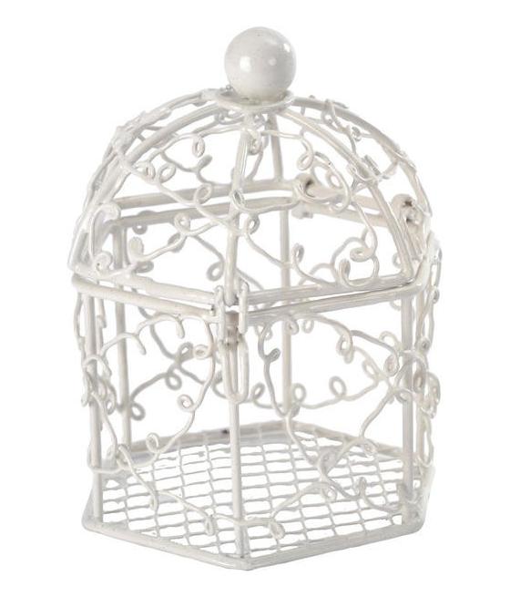 Bonbonnière cage Blanc (Sachet de 2 pièces)