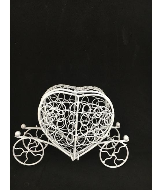 carrosse métal blanc