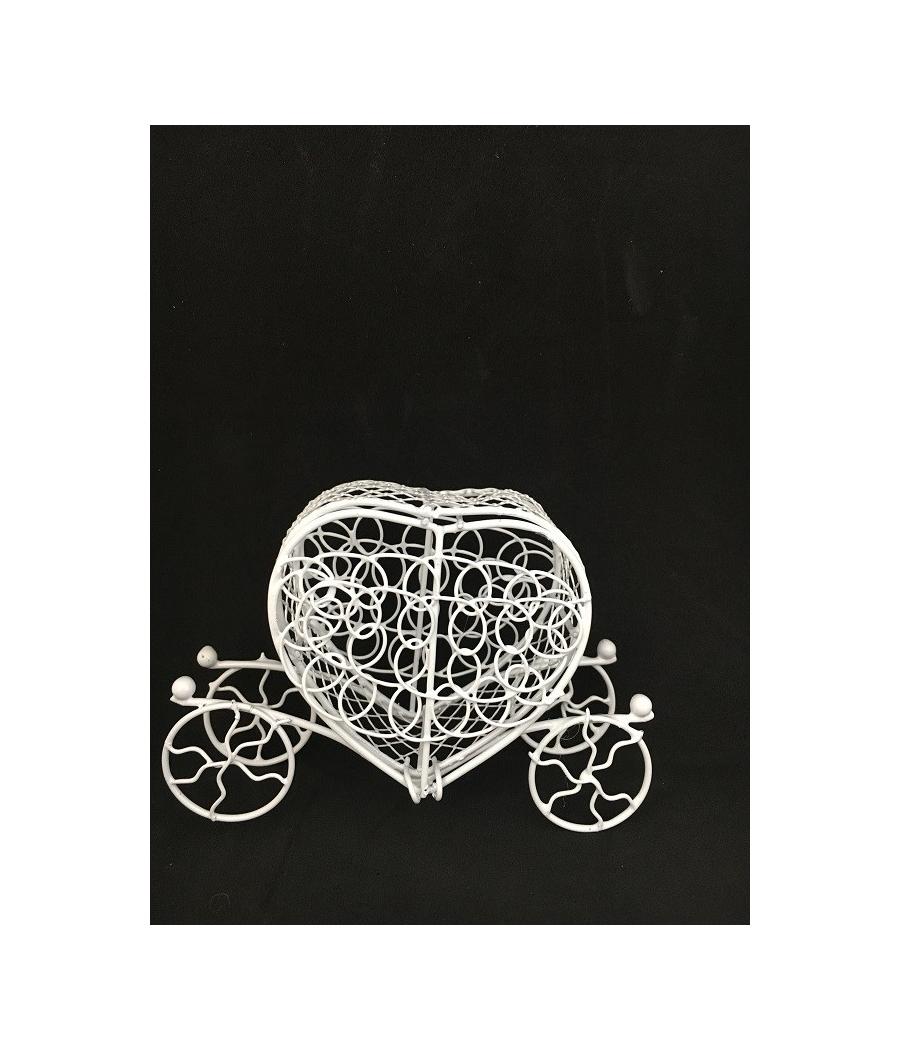 carrosse métal blanc