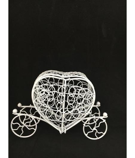 carrosse métal blanc