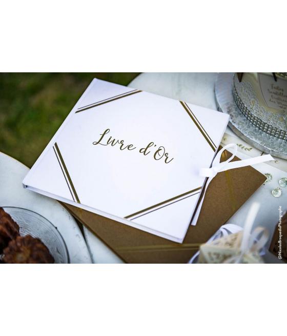 Livre d'or blanc avec dorure