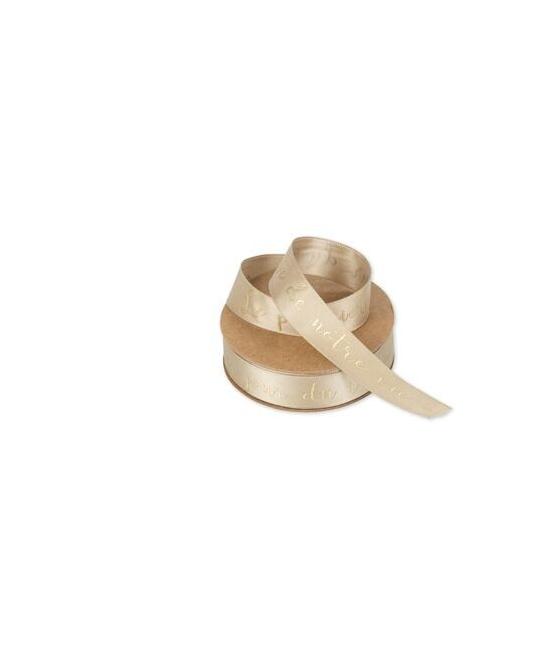 Ruban satin marron glacé