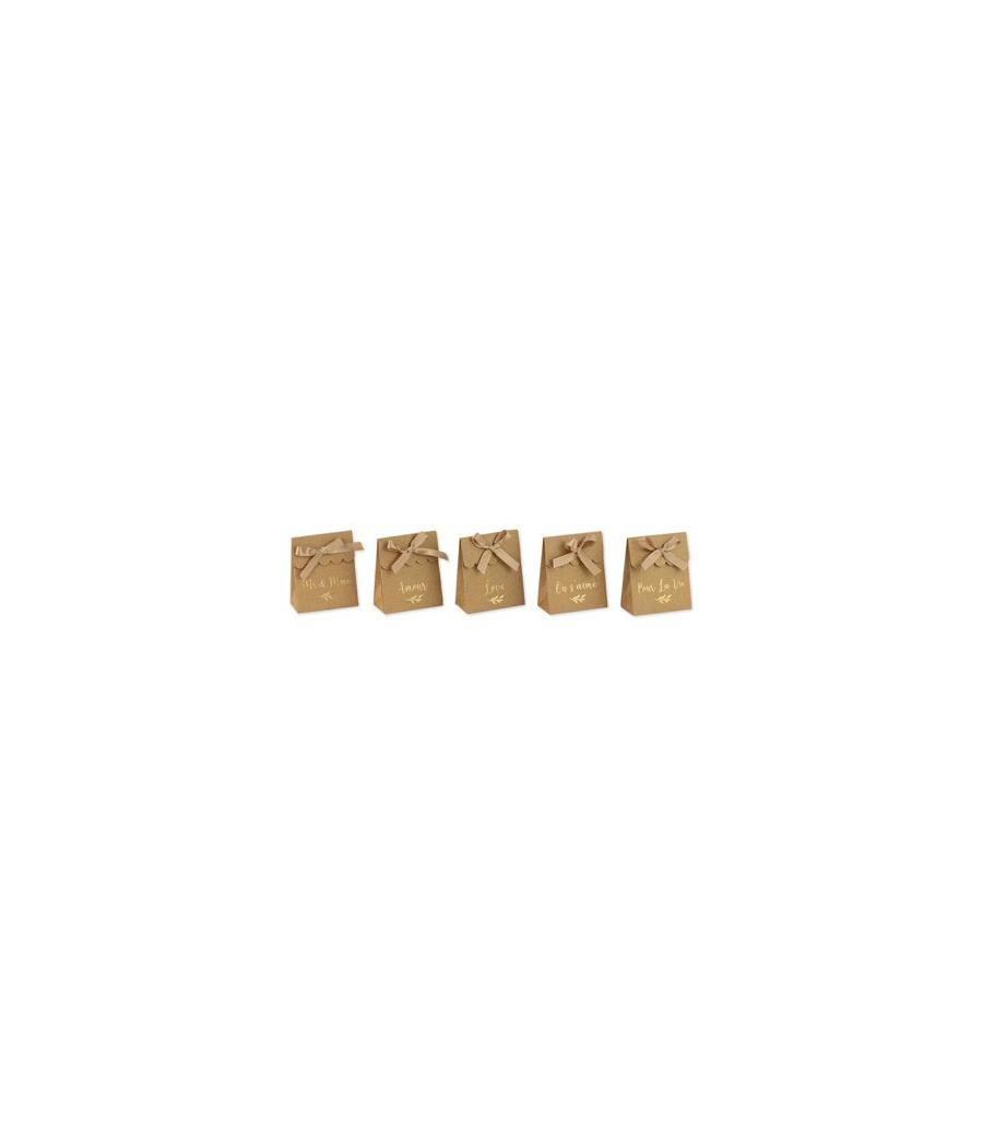 10 boites kraft mots d'amour