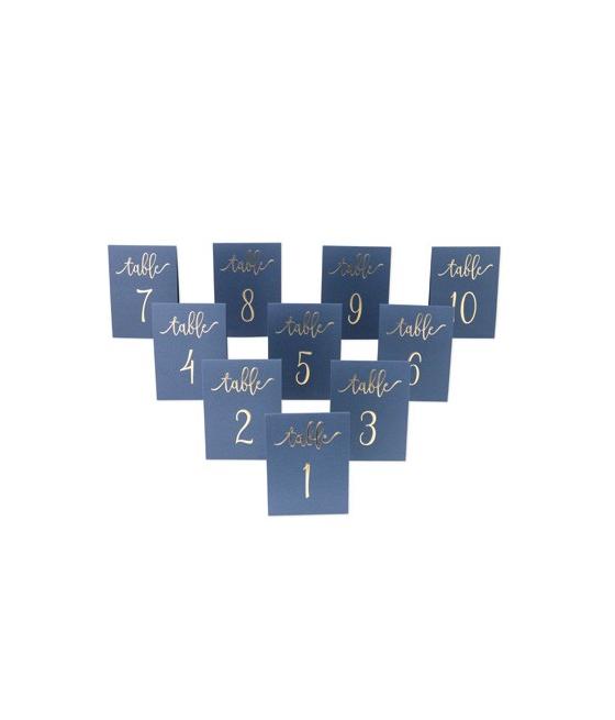 10 marques-tables de 1 à 10