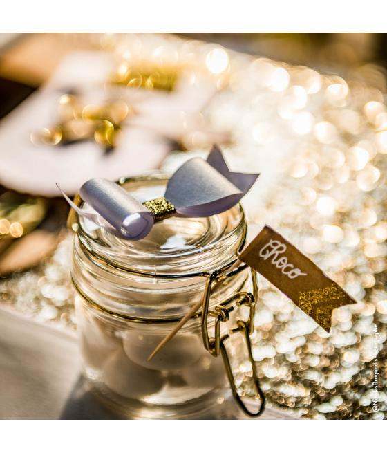 Nœuds papillons blanc et or