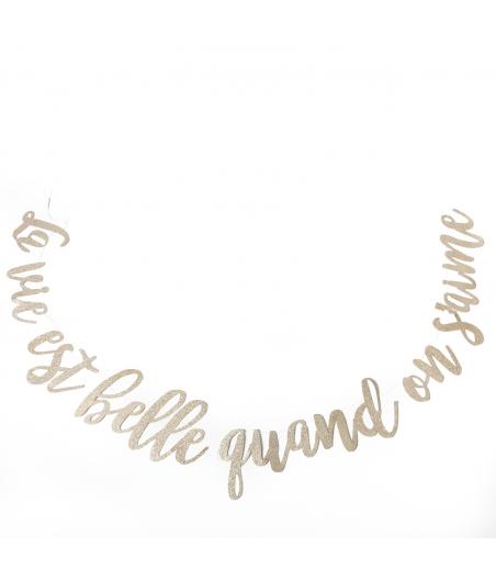 Guirlande "la vie est belle quand on s'aime"