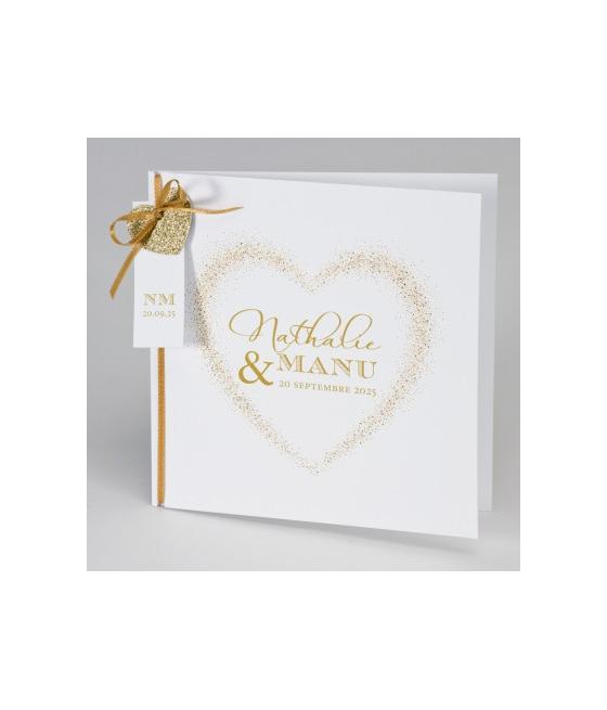 Faire-part Le cœur brillant