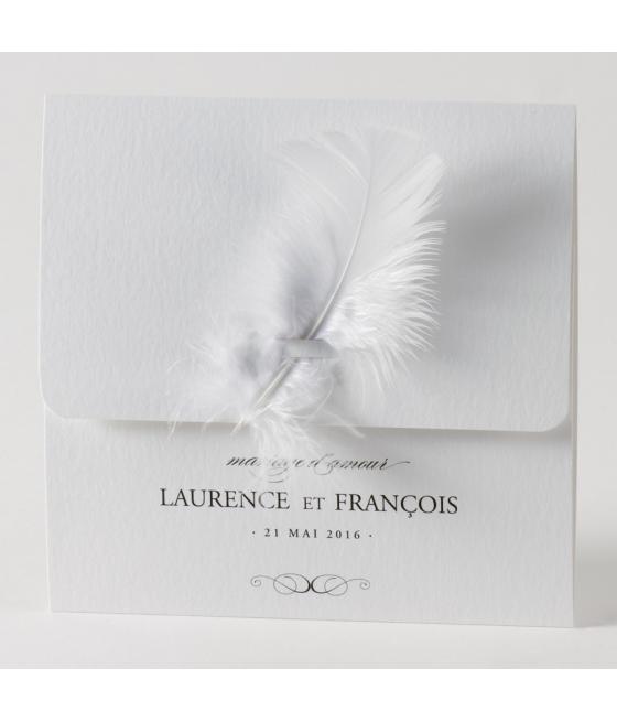 Faire-part Blanc pur