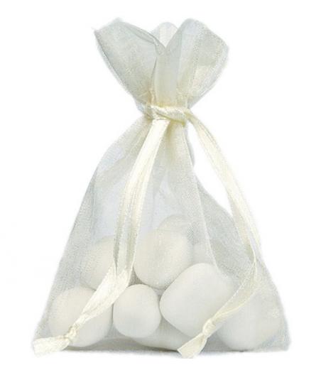 Grand sachet organdi Ivoire
