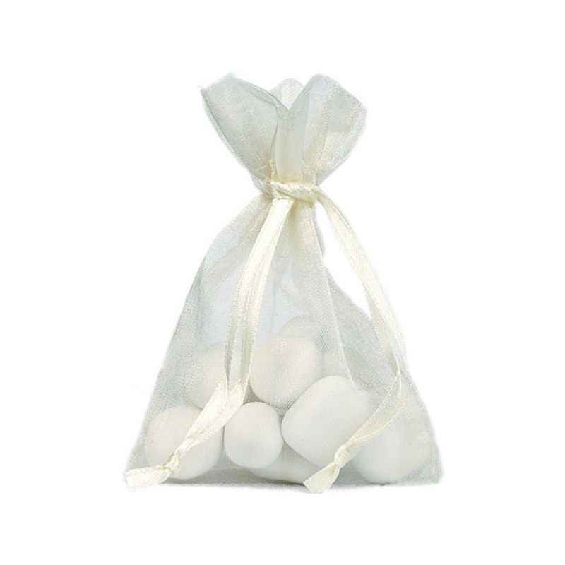 Grand sachet organdi Ivoire