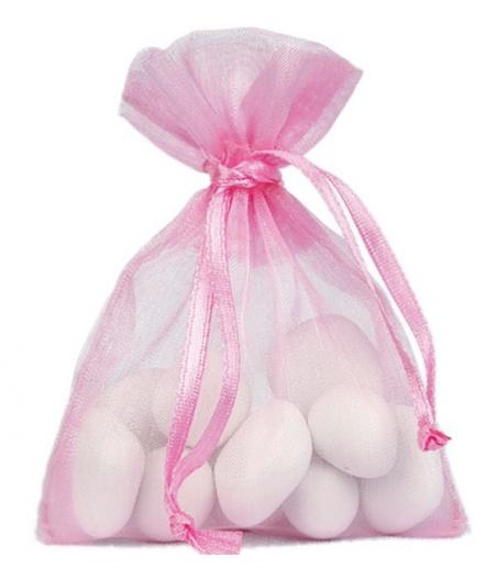 Grand sachet organdi Fuchsia