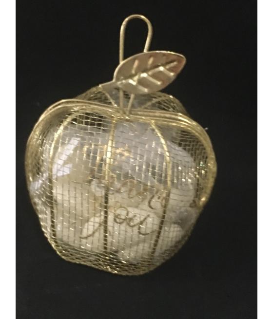 Pomme en fer forgé dorée