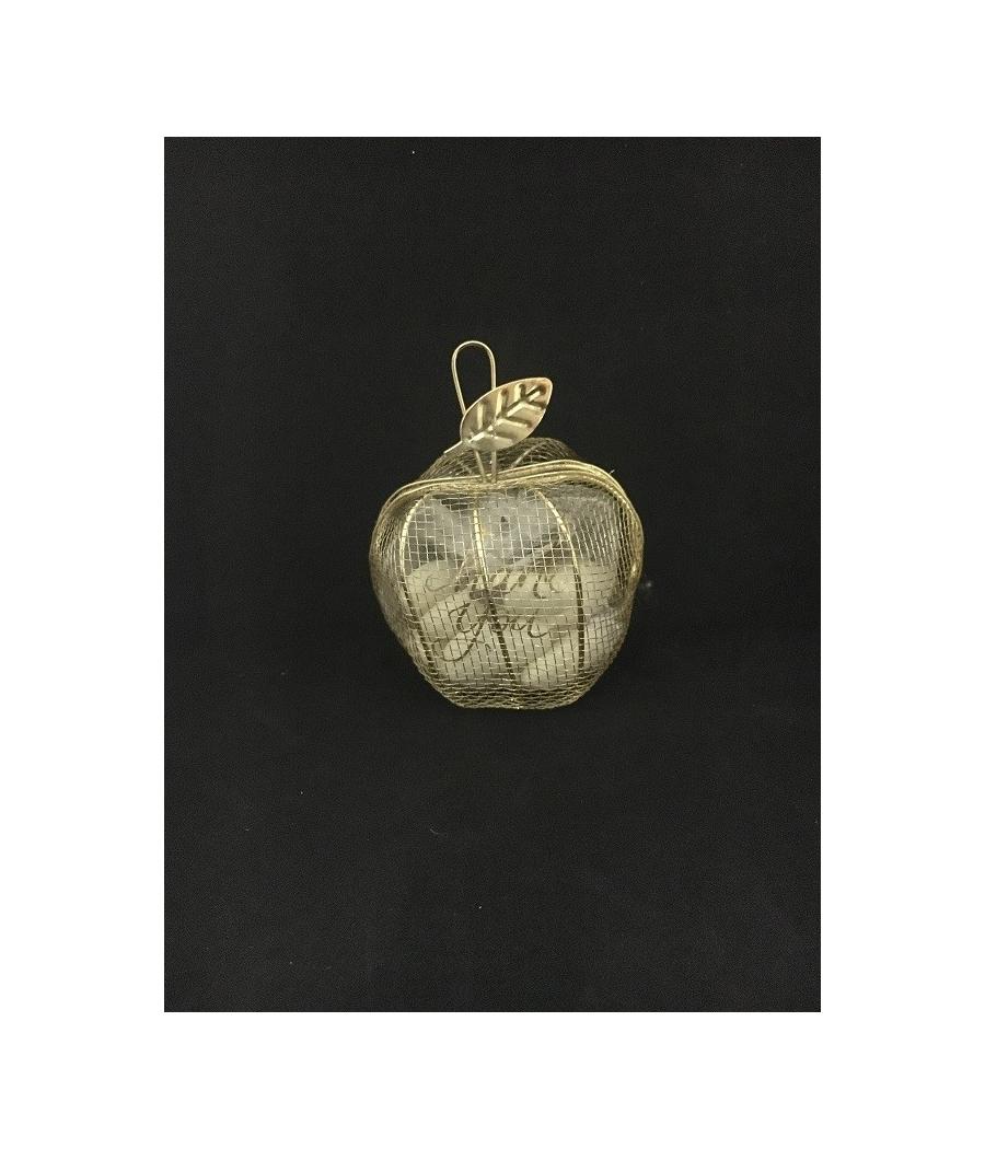 Pomme en fer forgé dorée