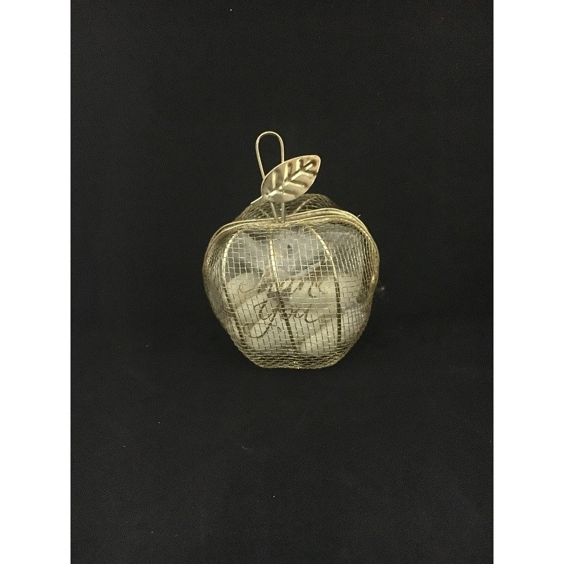 Pomme en fer forgé dorée